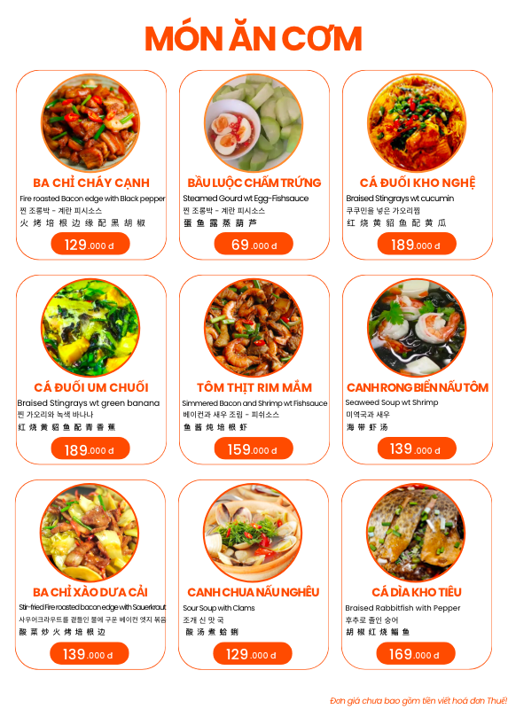 Menu Hải Sản Đà Nẵng Bé Biển-8
